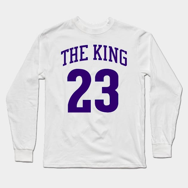 lebron james 23 the king Long Sleeve T-Shirt by Cabello's